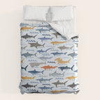 Shark Species Identification Chart Duvet Cover Gallery Image 6