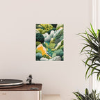 Japanese Painting Maximalist Art Outdoor Poster Sage Green Polkadot Pattern Botanical Wall Art Poster Gallery Image 2