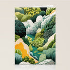 Japanese Painting Maximalist Art Outdoor Poster Sage Green Polkadot Pattern Botanical Wall Art Stationery Card Gallery Image 2