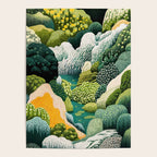 Japanese Painting Maximalist Art Outdoor Poster Sage Green Polkadot Pattern Botanical Wall Art Poster Gallery Image 4