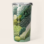 Japanese Painting Maximalist Art Outdoor Poster Sage Green Polkadot Pattern Botanical Wall Art Travel Mug Gallery Image 2