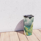 Japanese Painting Maximalist Art Outdoor Poster Sage Green Polkadot Pattern Botanical Wall Art Travel Mug Gallery Image 4