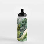 Japanese Painting Maximalist Art Outdoor Poster Sage Green Polkadot Pattern Botanical Wall Art Water Bottle Gallery Image 2