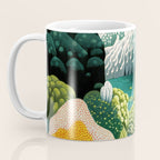 Japanese Painting Maximalist Art Outdoor Poster Sage Green Polkadot Pattern Botanical Wall Art Coffee Mug Gallery Image 3