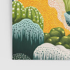 Japanese Painting Maximalist Art Outdoor Poster Sage Green Polkadot Pattern Botanical Wall Art Poster Gallery Image 3