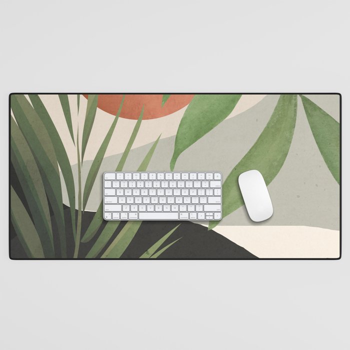 Abstract Art Tropical Leaves 46 Desk Mat Gallery Image 1