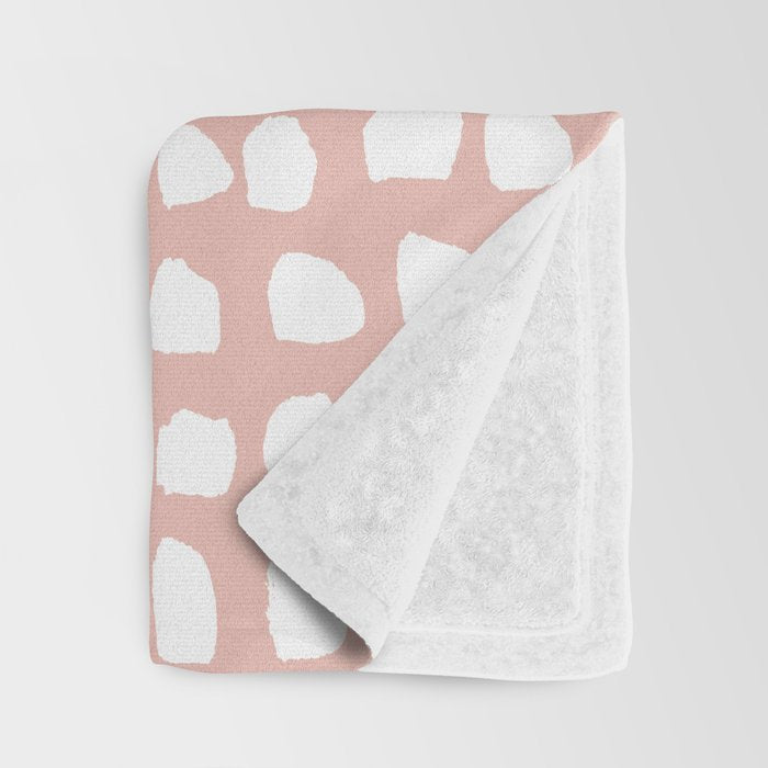 Dots (Pink) Throw Blanket Gallery Image 3