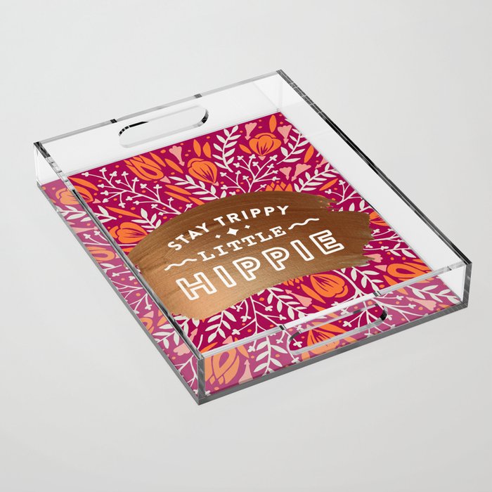 Stay Trippy Little Hippie - Fuchsia Palette Acrylic Tray Gallery Image 1