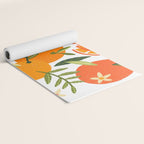 Orange Blooms - White Palette Yoga Mat Gallery Image 2