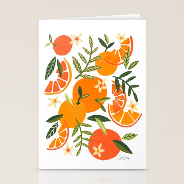 Orange Blooms - White Palette Stationery Card Gallery Image 2