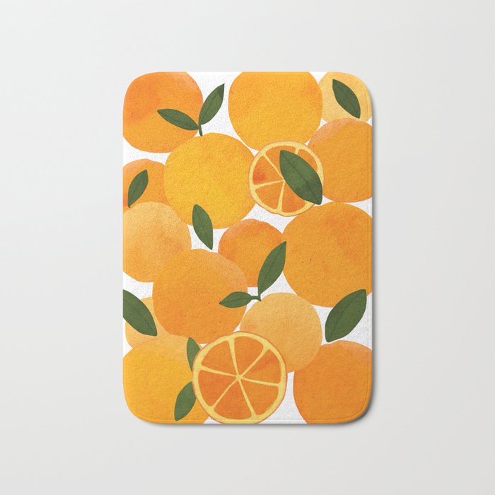 mediterranean oranges still life  Bath Mat Gallery Image 1