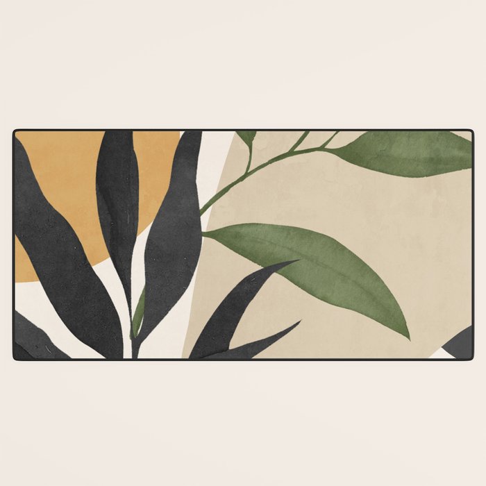 Abstract Art Tropical Leaves 74 Desk Mat Gallery Image 3