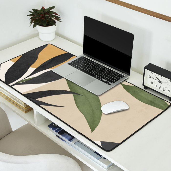 Abstract Art Tropical Leaves 74 Desk Mat Gallery Image 2