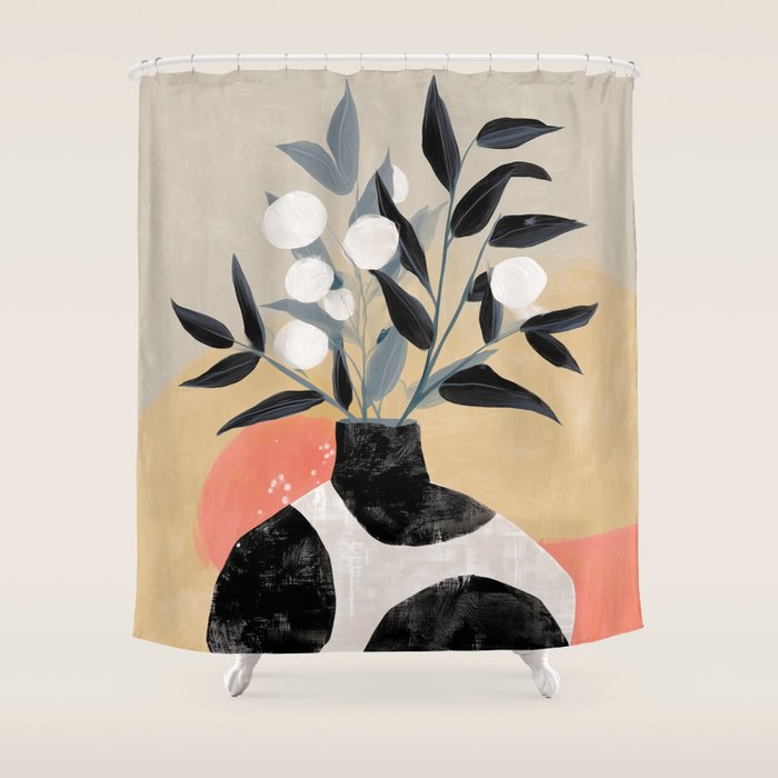 Sienna Blooms Shower Curtain Gallery Image 1