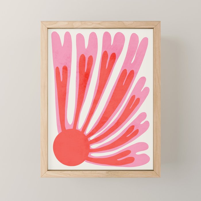 Tart & Amaranth: Wild Flower | Matisse Foliage Paper Cutouts Mini Art Print Gallery Image 1