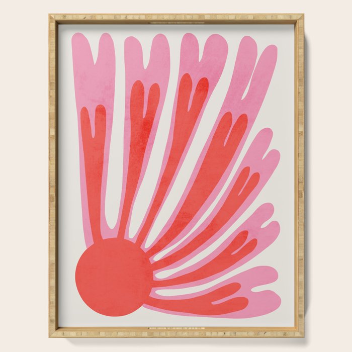 Tart & Amaranth: Wild Flower | Matisse Foliage Paper Cutouts Serving Tray Gallery Image 1