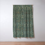 Ispahan by William Morris 1888 Antique Vintage Victorian Jugendstil Art Nouveau Retro Pattern Window Curtain Gallery Image 3