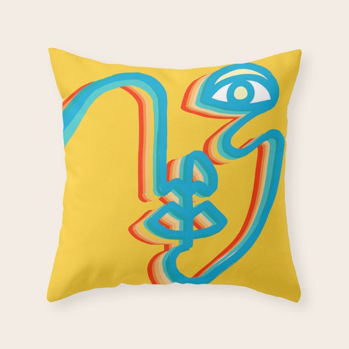 Groovy Two Faced Throw Pillow Gallery Image 1