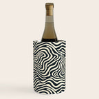 Abstract black and white stripe line pattern Wine Chiller Gallery Image 2