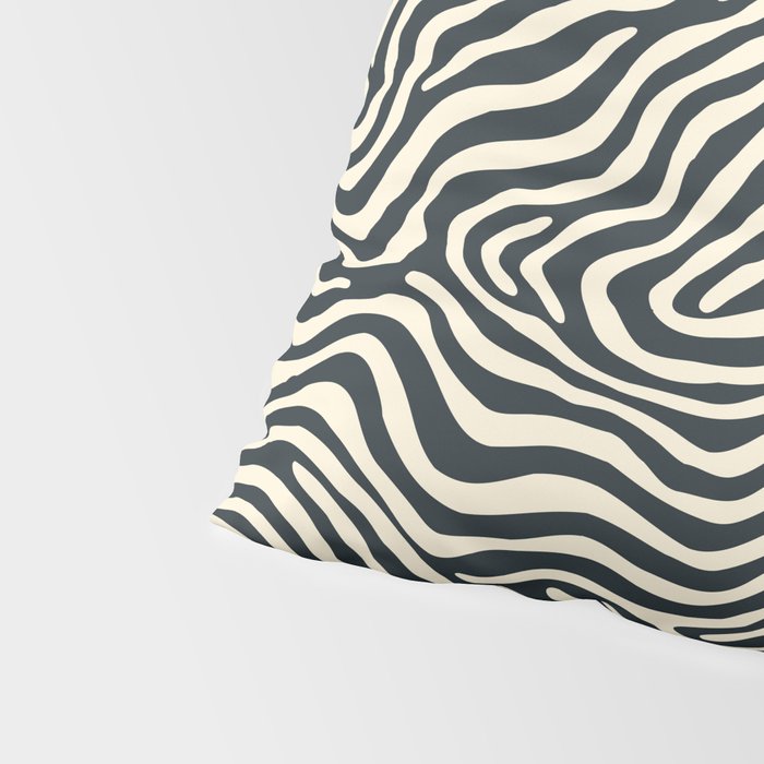 Abstract black and white stripe line pattern Pillow Sham Gallery Image 4