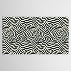 Abstract black and white stripe line pattern Tablecloth Gallery Image 2