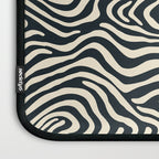 Abstract black and white stripe line pattern Laptop Sleeve Gallery Image 3