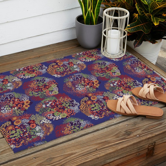 Grandma's Vintage Fabric Outdoor Rug Gallery Image 2