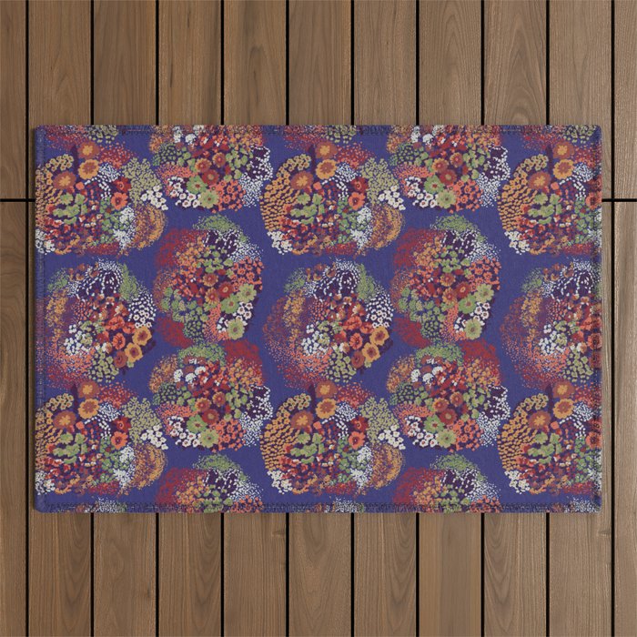 Grandma's Vintage Fabric Outdoor Rug Gallery Image 1
