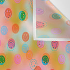 Tie Dye Smiley Face Stamp Print Wall Tapestry Gallery Image 3