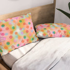 Tie Dye Smiley Face Stamp Print Pillow Sham Gallery Image 2