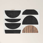 Mid-Century Modern Pattern No.7 - Concrete and Wood Welcome Mat Gallery Image 1