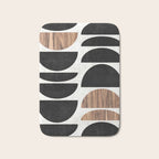 Mid-Century Modern Pattern No.7 - Concrete and Wood Bath Mat Gallery Image 1