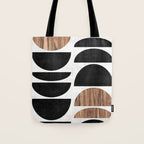 Mid-Century Modern Pattern No.7 - Concrete and Wood Tote Bag Gallery Image 1