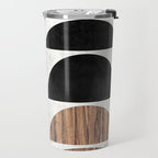 Mid-Century Modern Pattern No.7 - Concrete and Wood Travel Mug Gallery Image 2