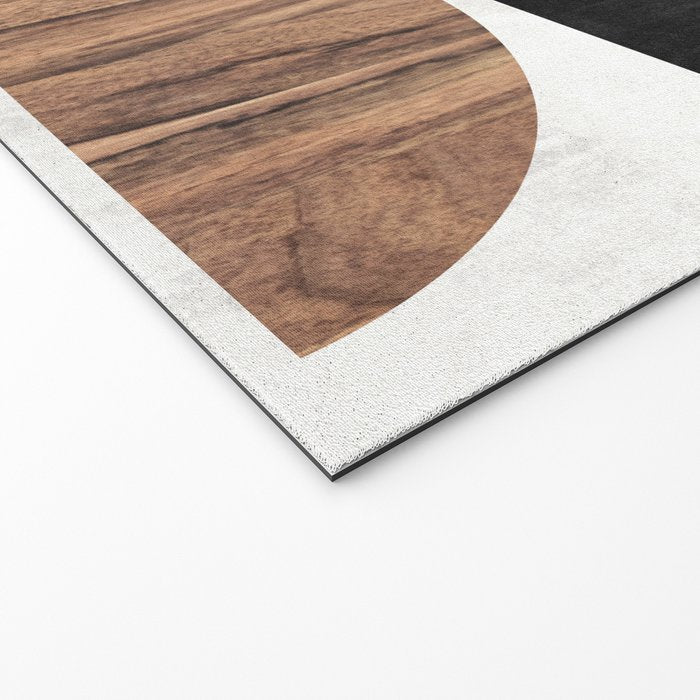 Mid-Century Modern Pattern No.7 - Concrete and Wood Welcome Mat Gallery Image 2
