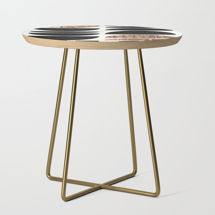 Mid-Century Modern Pattern No.7 - Concrete and Wood Side Table Gallery Image 1
