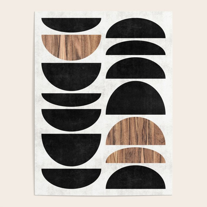 Mid-Century Modern Pattern No.7 - Concrete and Wood Poster Gallery Image 4