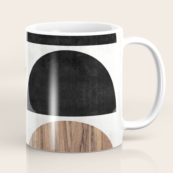 Mid-Century Modern Pattern No.7 - Concrete and Wood Coffee Mug Gallery Image 1