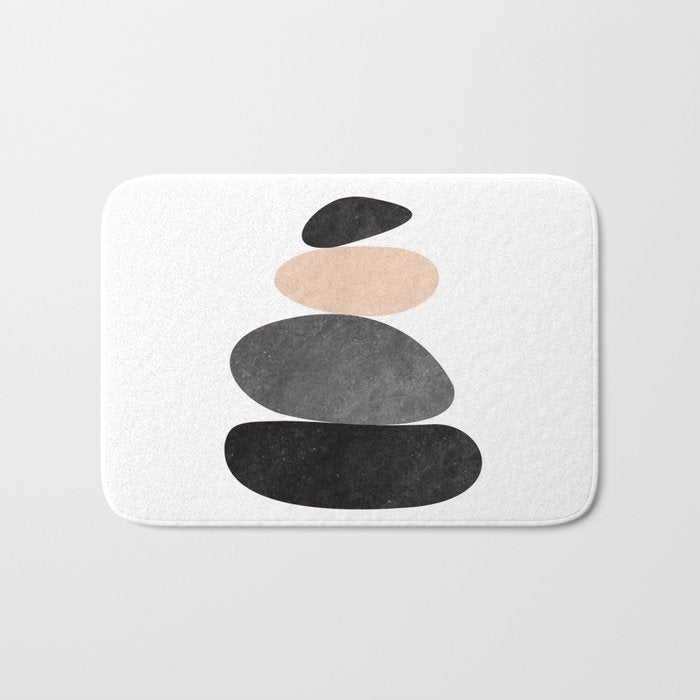 Peaceful, Zen, Balance, Geometric Art Bath Mat Gallery Image 1