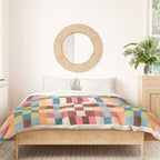 Woven Checks and Stripes Multicolored Duvet Cover Gallery Image 3