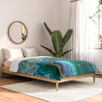 Aqua turquoise agate mineral gem stone Comforter Gallery Image 2