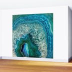 Aqua turquoise agate mineral gem stone Wall Mural Gallery Image 2