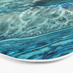 Aqua turquoise agate mineral gem stone Bath Mat Gallery Image 3