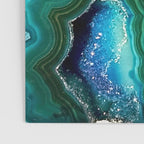Aqua turquoise agate mineral gem stone Poster Gallery Image 3