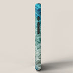 Aqua turquoise agate mineral gem stone iPhone Case Gallery Image 2