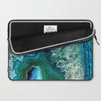 Aqua turquoise agate mineral gem stone Laptop Sleeve Gallery Image 2