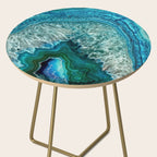 Aqua turquoise agate mineral gem stone Side Table Gallery Image 2