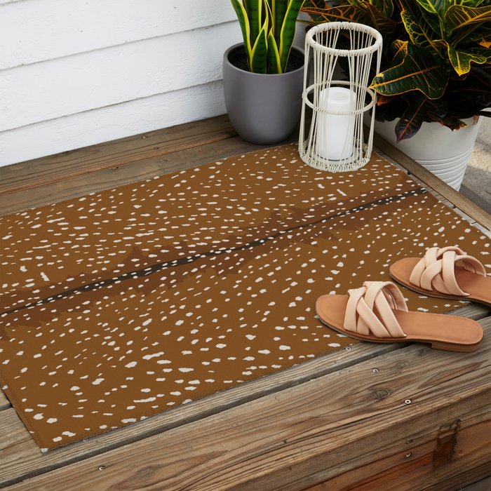 Baby Deer Fawn Print Outdoor Rug Gallery Image 2