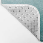 Sunrise in the mountains, dawn, teal, abstract watercolor Bath Mat Gallery Image 2