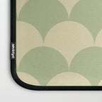 Soft green geometric scallop pattern Laptop Sleeve Gallery Image 3